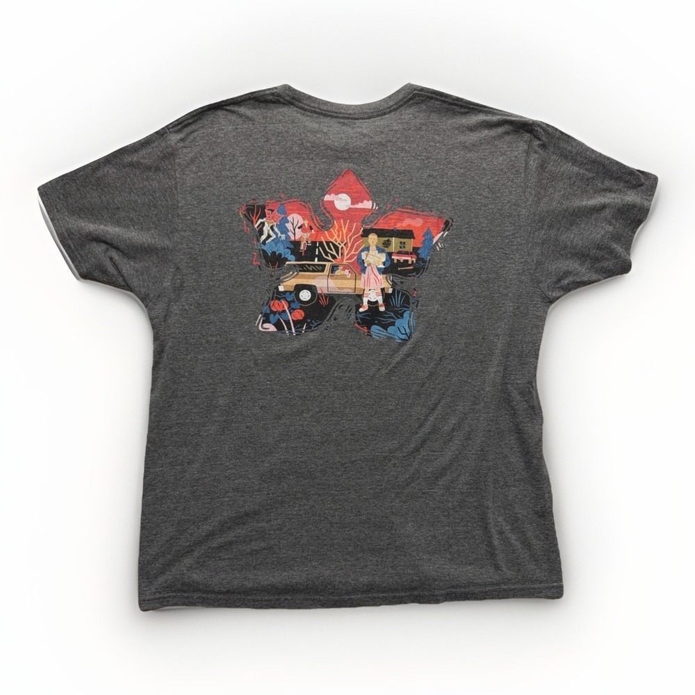 Netflix Stranger Things Shirt XL Heather Grey Eleven Hopper Demogorgon Graphic